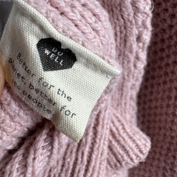 Madewell Sweater Women S Pink Split‎ Back Boho Garden Cottage Y2K G6851 Soft - Picture 9 of 13
